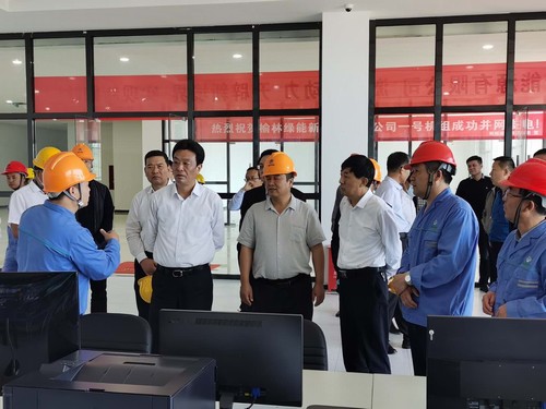 榆林市委書記戴征社，市委常委、常務(wù)副市長李博一行蒞臨榆林市垃圾焚燒發(fā)電項目調(diào)研指導(dǎo)工作