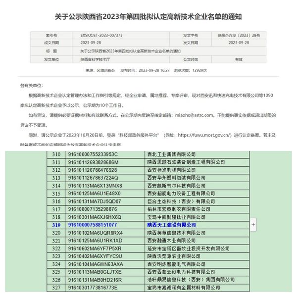 陜煤建設(shè)天工公司：高新技術(shù)企業(yè)再獲突破